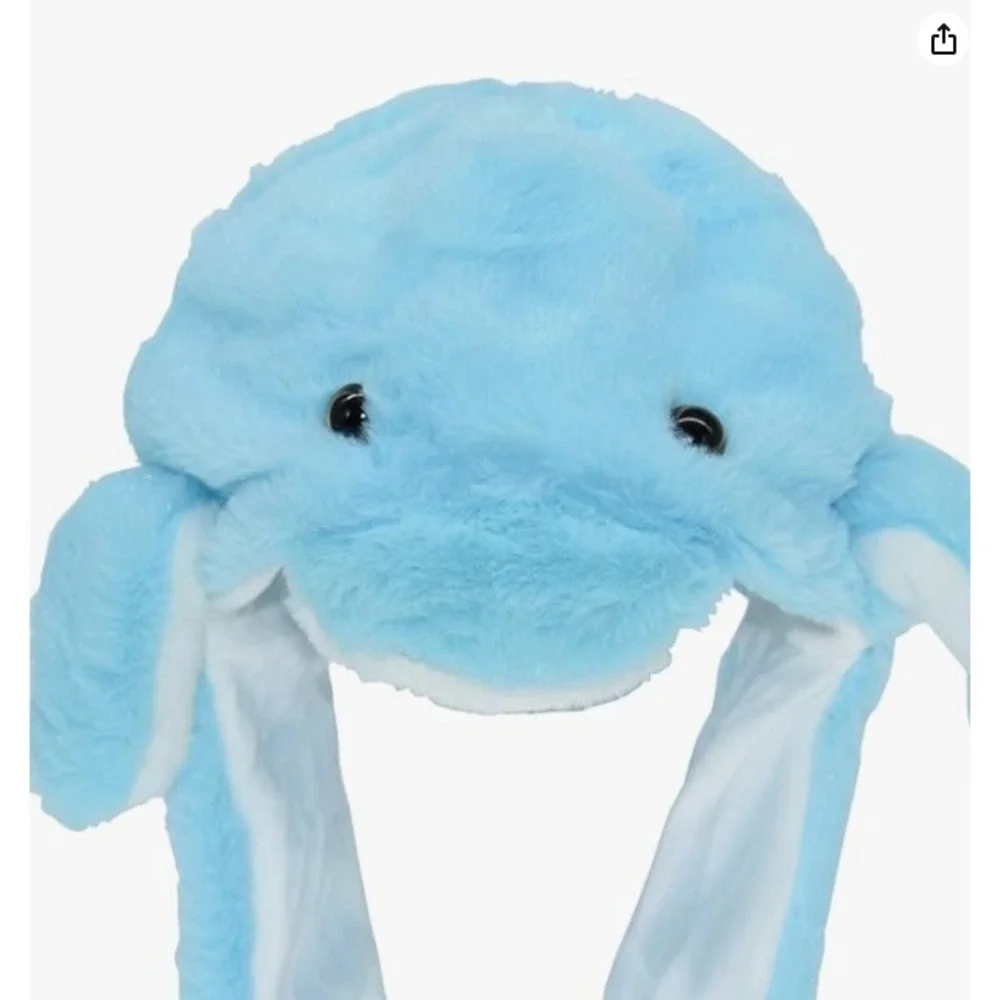 Kids‎ Adults Plush Hat Ear Moving Ear Flap Hat with Paw Dolphin 22